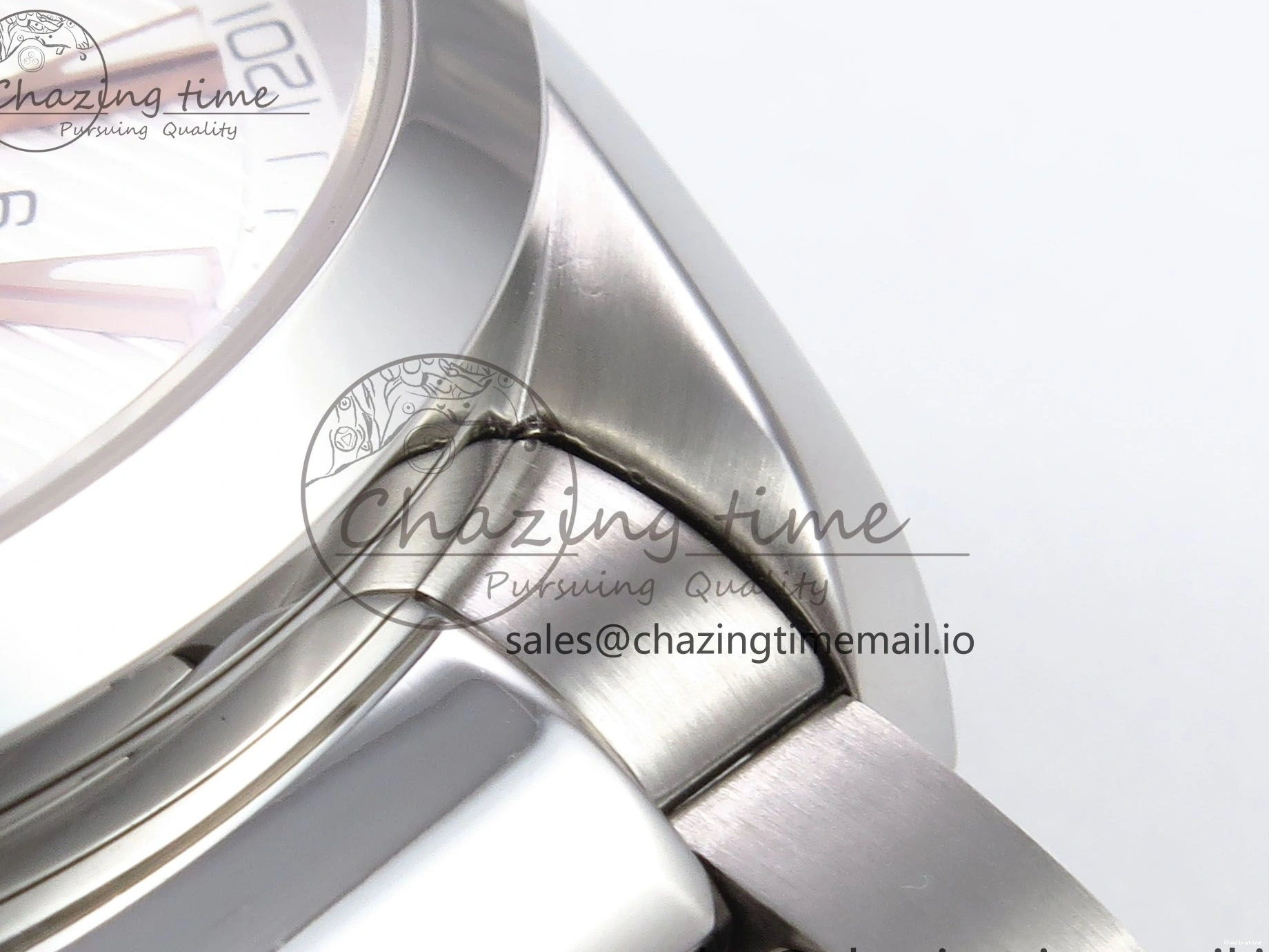 0508 Snug Aqua Terra 150M GMT OMF 1:1 Best Edition White RG Textured Dial on SS Bracelet A 7714